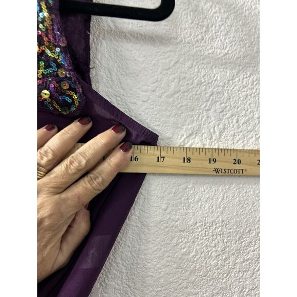 Weissman Dance Costume Adult Small Purple Plum Bling Asymmetrical Style 7648‎ - Picture 6 of 13
